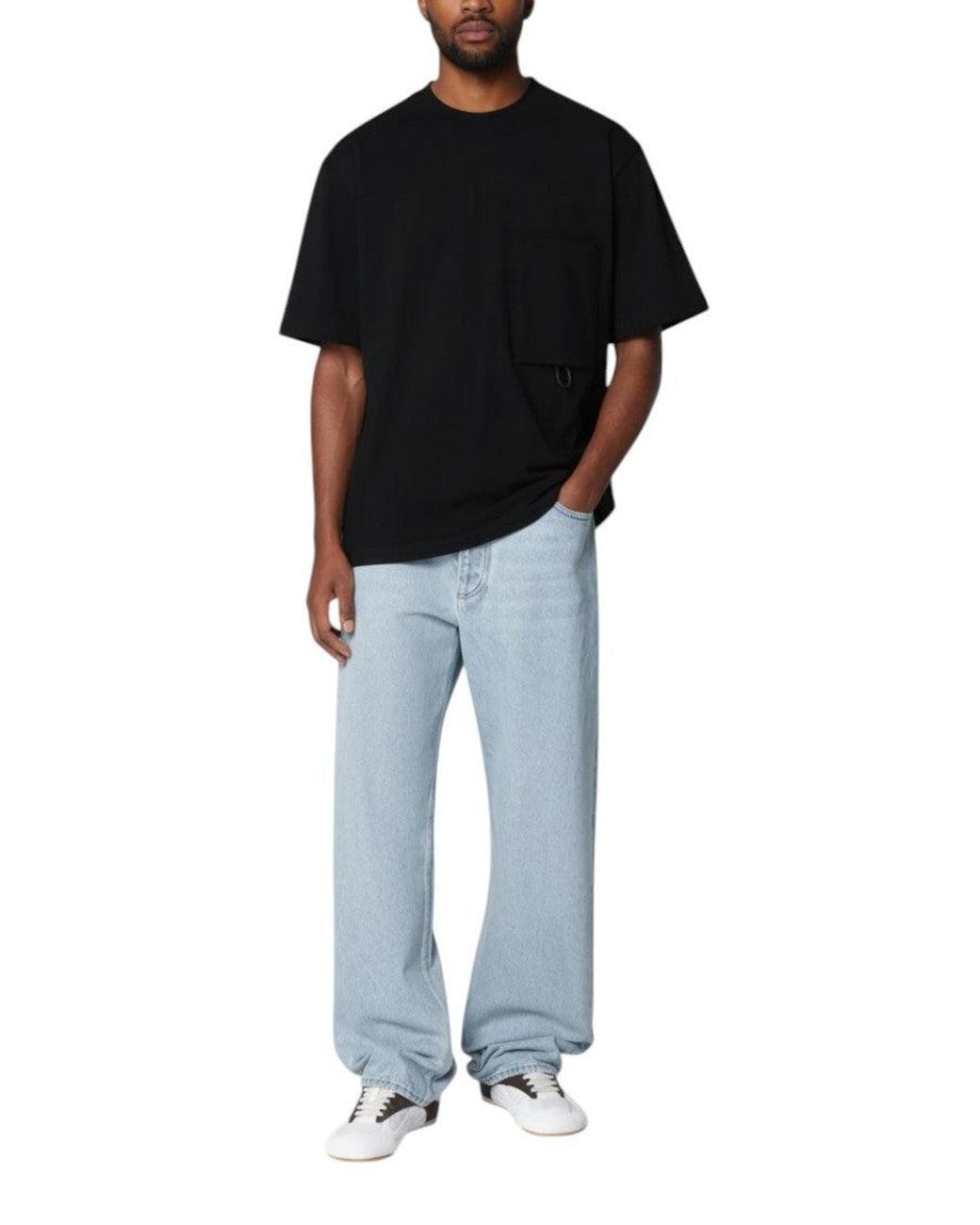 Bottega Veneta Black Crew Neck T-Shirt for men