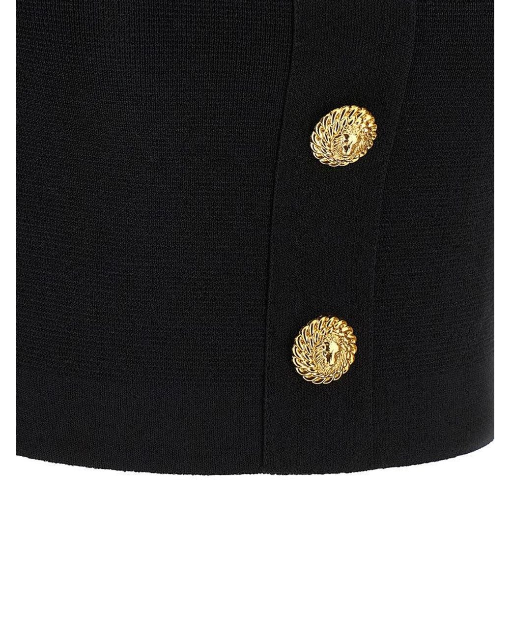 Balmain Black Top 3 Buttons