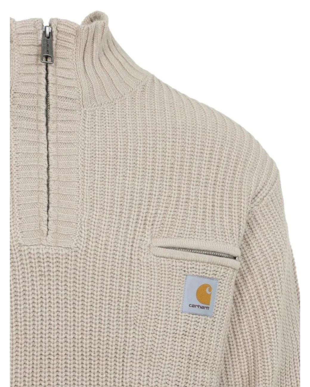 Carhartt Gray Mock Collar Sweaters for men