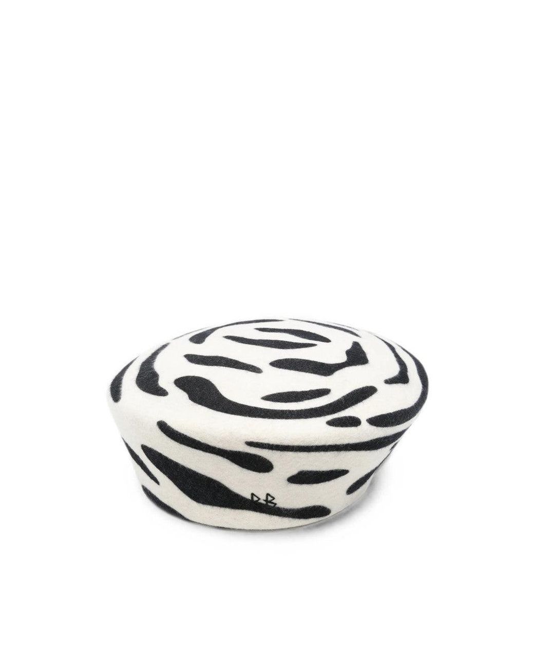 Ruslan Baginskiy Metallic Animal Print Pillbox Hat