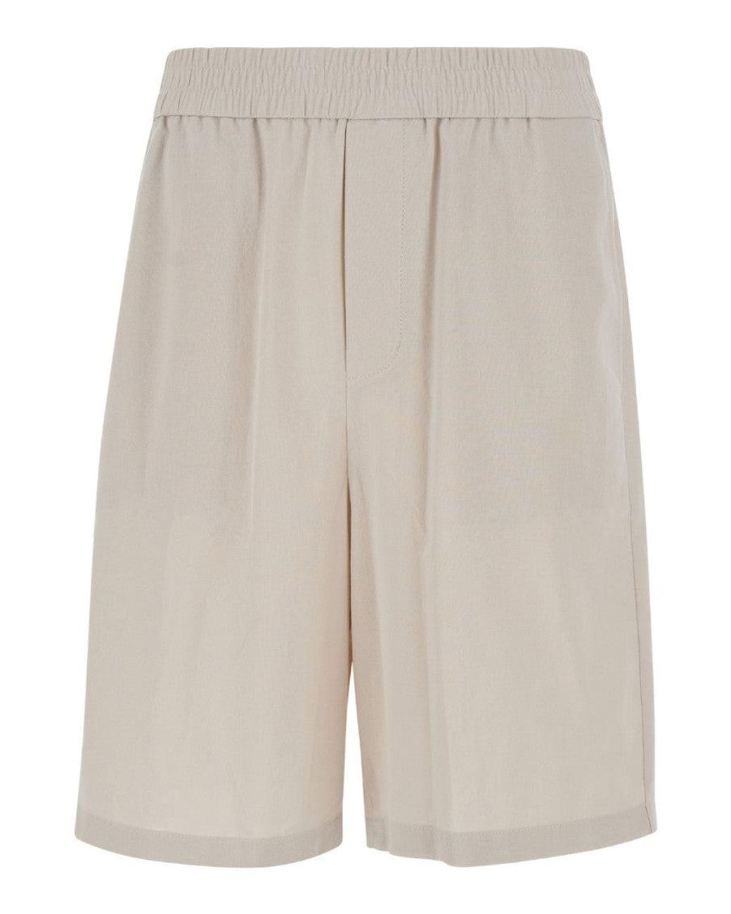 AMI White Light Elasticated Shorts for men