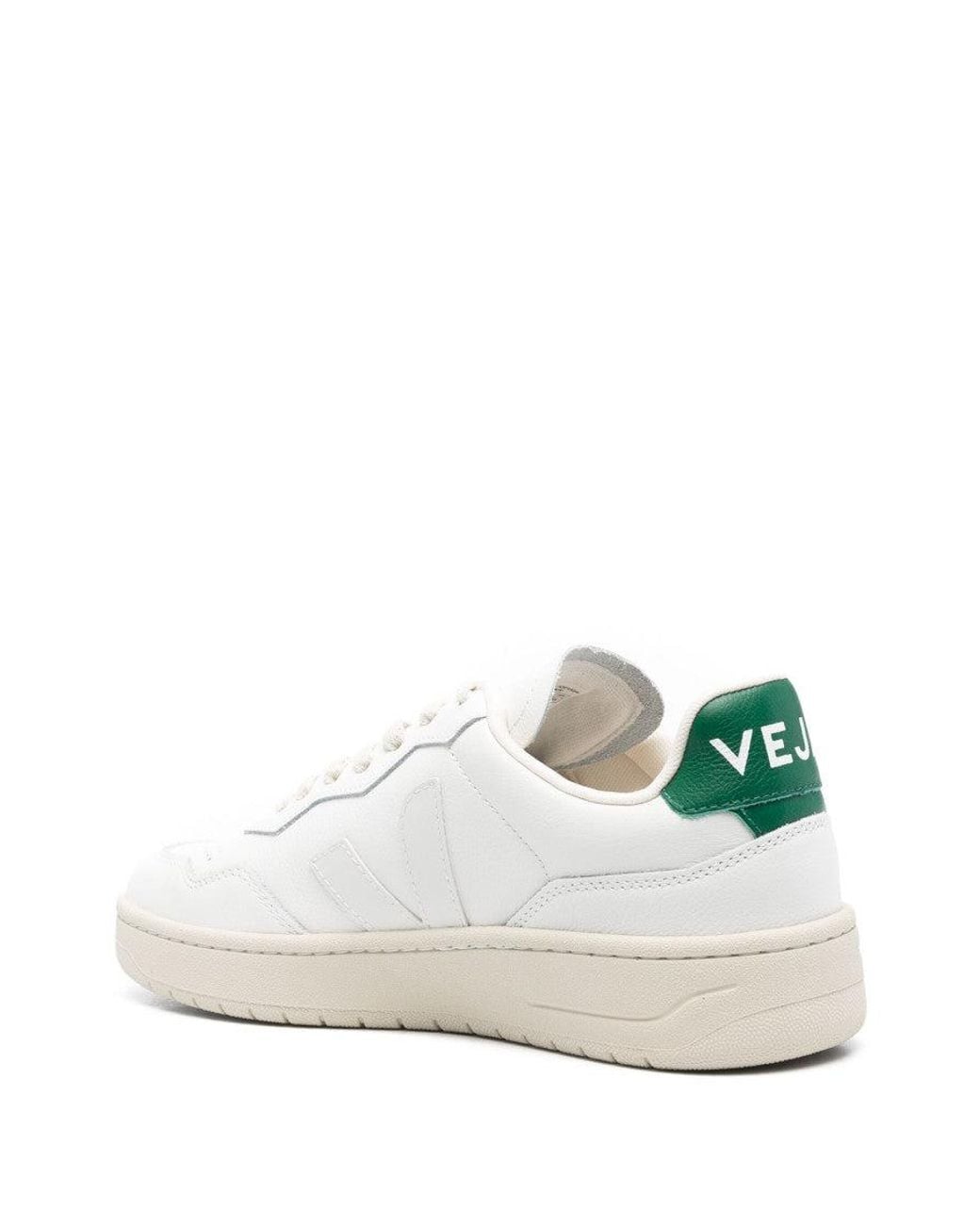 Veja White Lace Up Sneakers