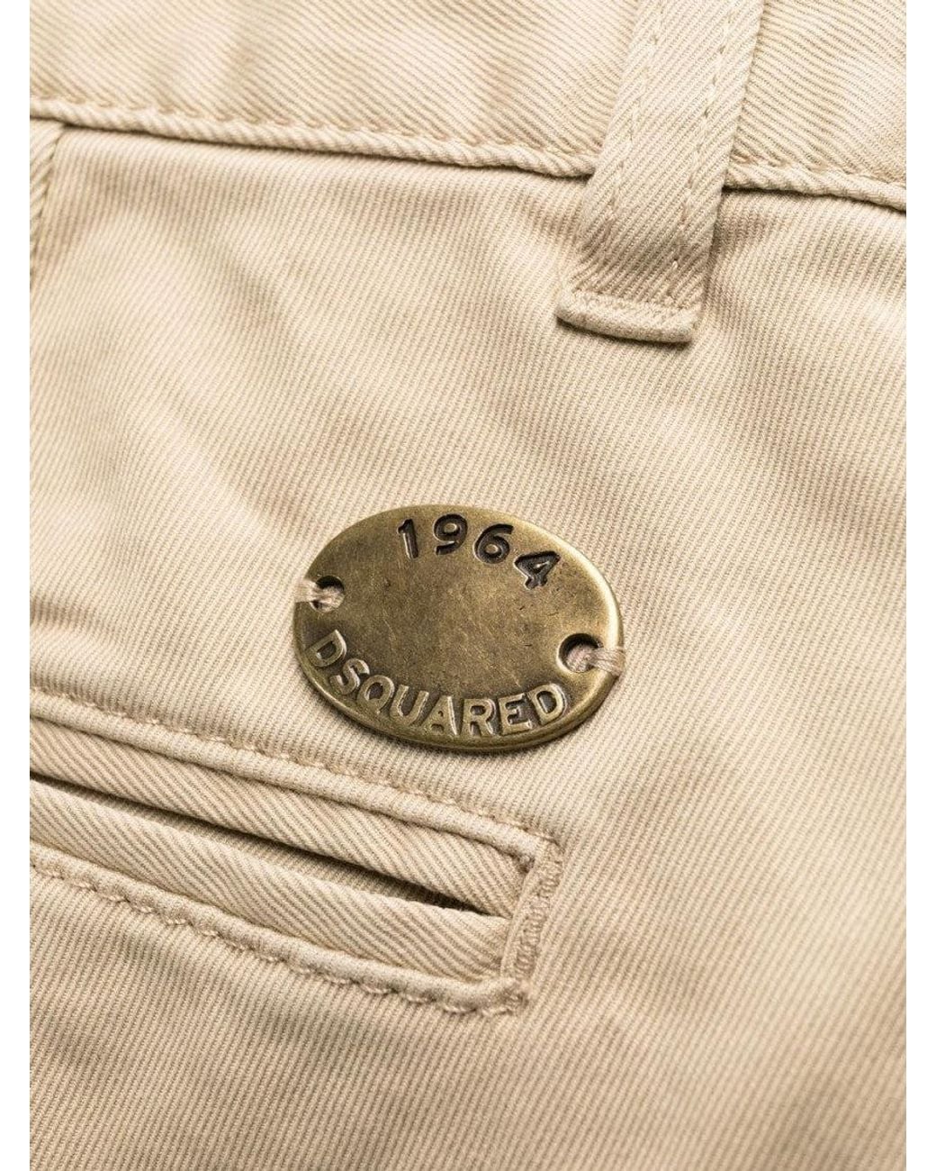 DSquared² Natural Mid-Rise Trousers for men