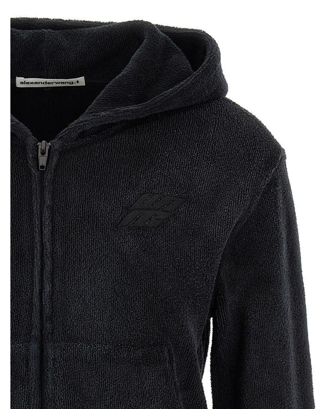 Alexander Wang Black Terry Hoodie