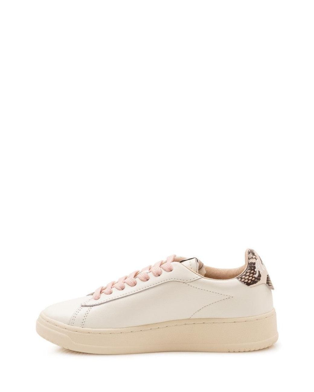 Autry Natural Off Lace Up Sneakers