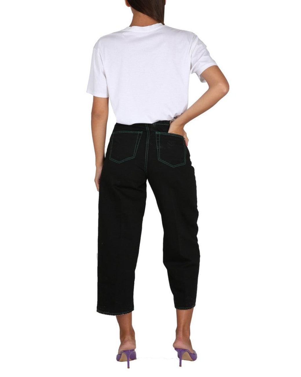Department 5 Black Straight High Rise Jeans