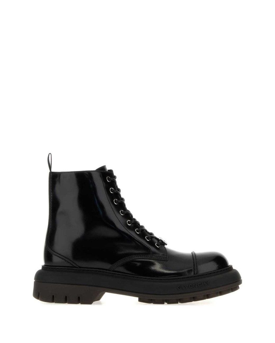 Givenchy Black Lace-Up Boots for men