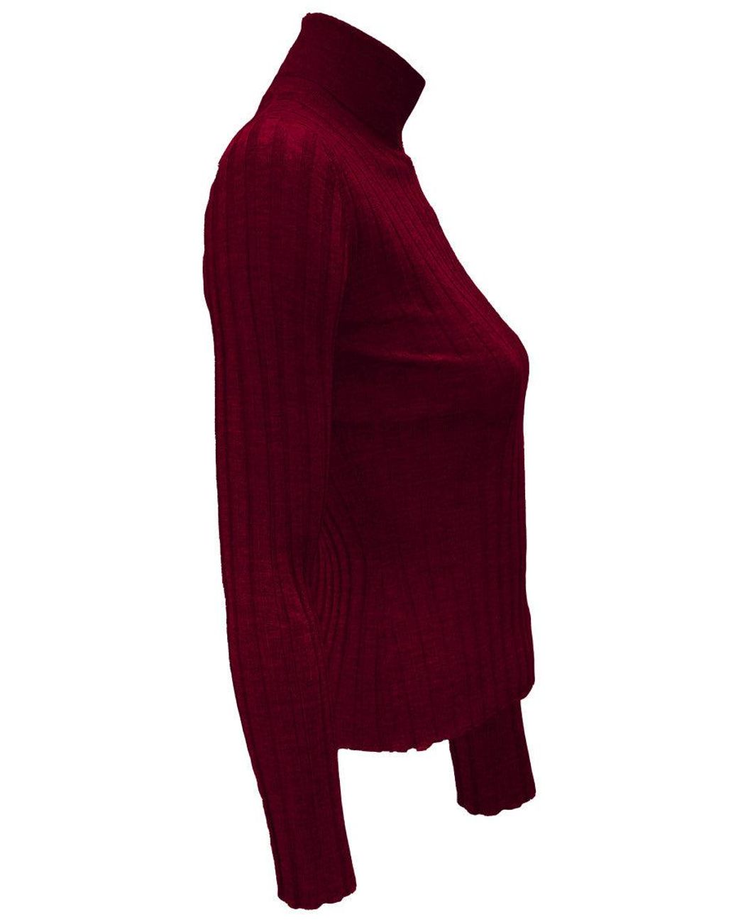 LA ROSE Red Highneck Pullover