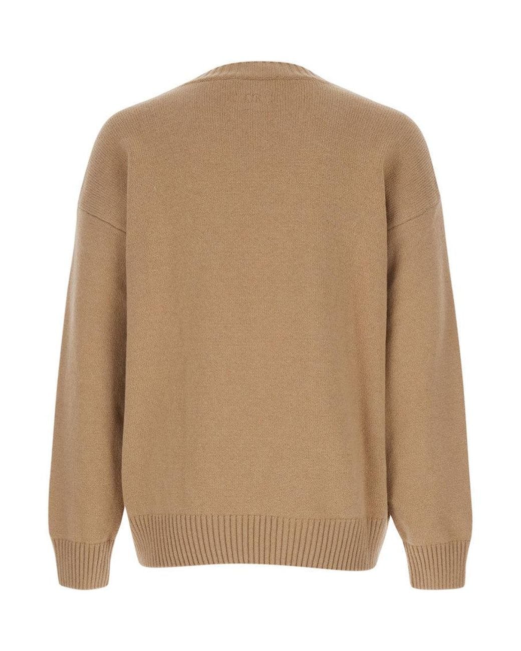 MSGM Natural Crew Neck Sweater for men