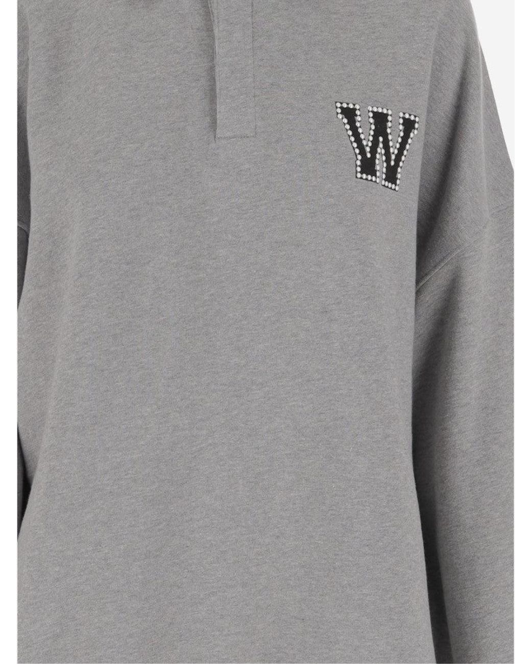 we11done Gray Polo Sweater for men