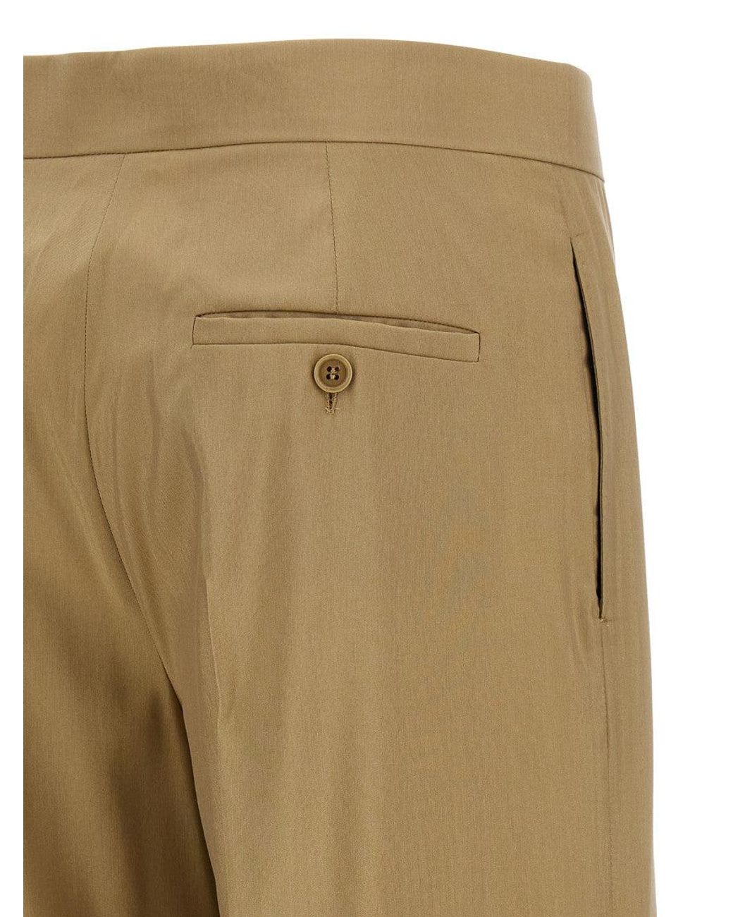 Max Mara Natural Straight Flat Front Pants