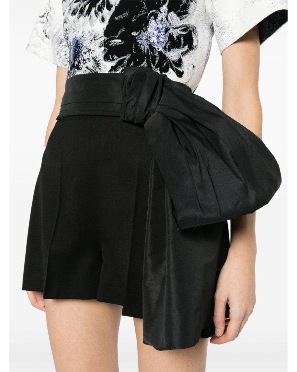 McQueen Black Bow Shorts