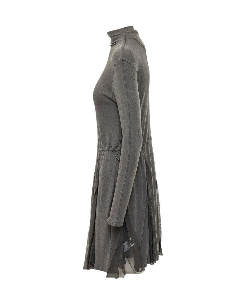 DIESEL Gray Turtle Neck Mini Dress