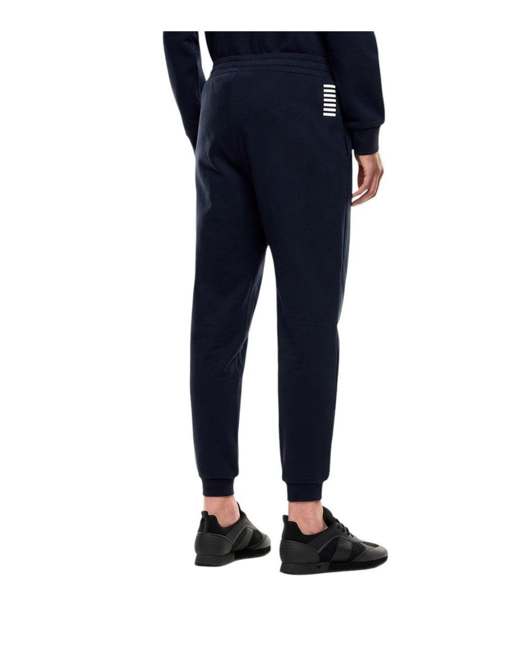 EA7 Blue Elasticated Joggers for men