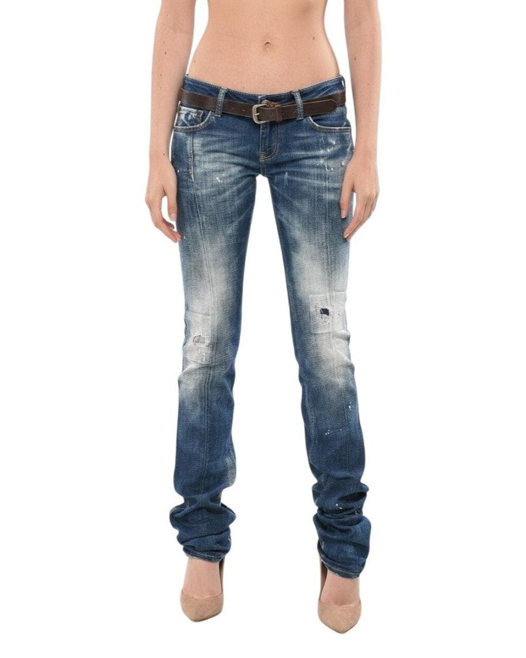 DSquared² Blue Slim Low Rise Jeans