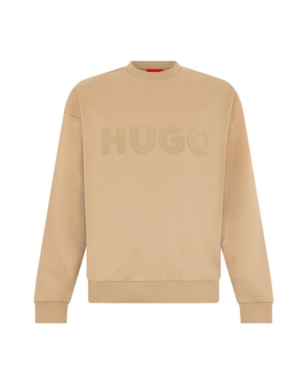 HUGO Natural Mock Collar Sweatshirt for men