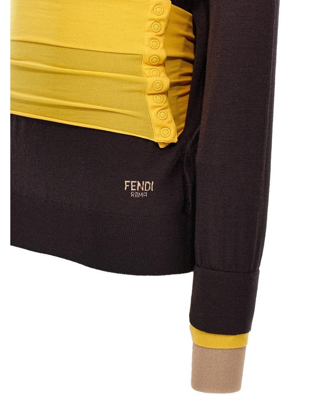 Fendi Black Wool Turtleneck Sweater