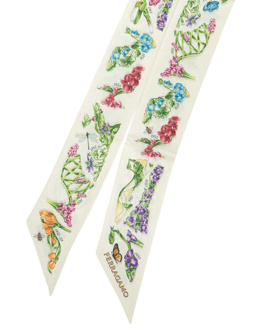 Ferragamo Green Eden Printed Bandana Scarves