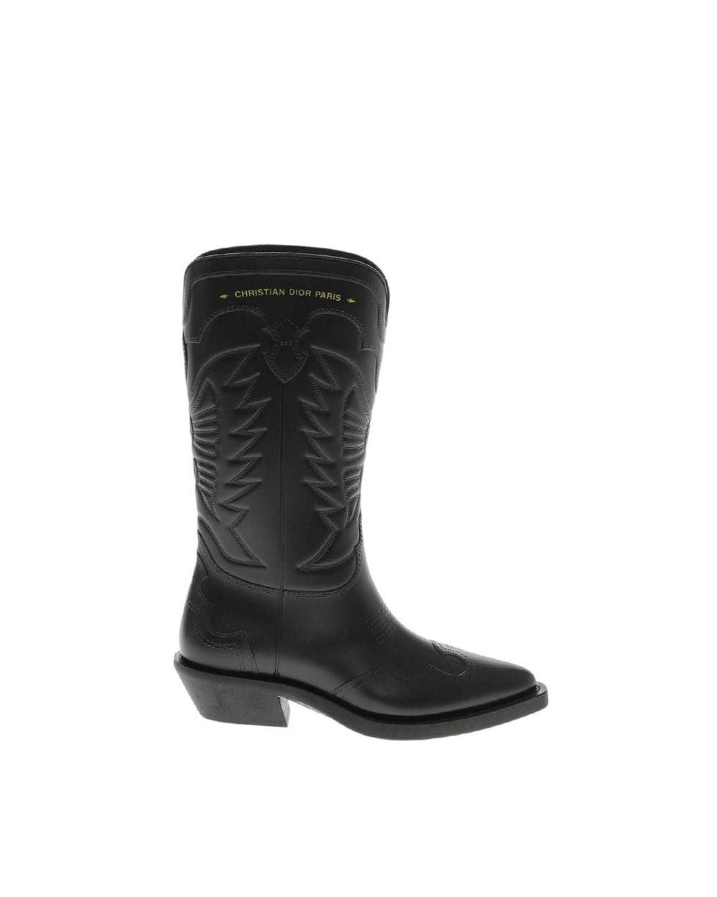 Dior Black Leather Texan Boots