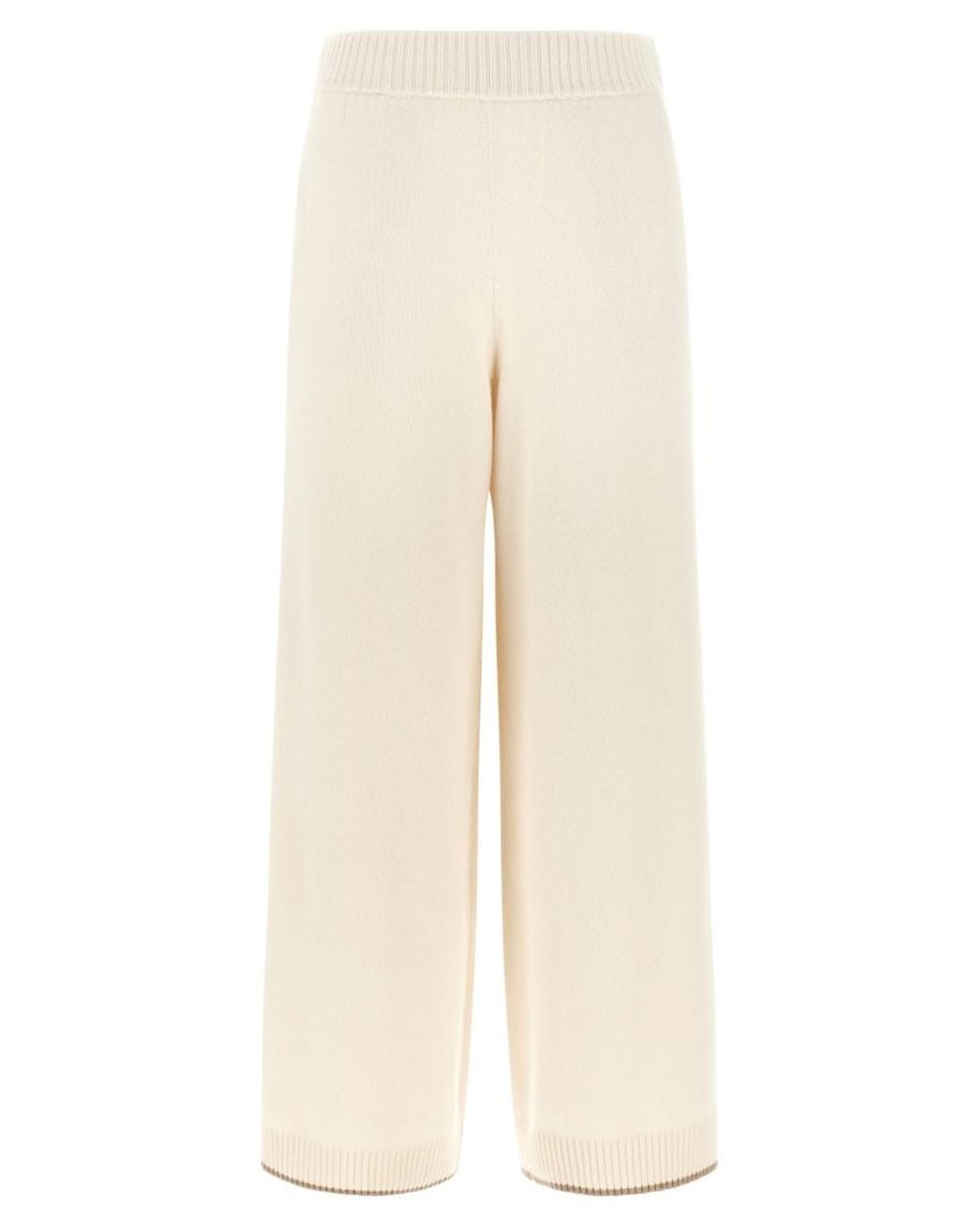 Brunello Cucinelli Natural Relaxed Elasticated Pants