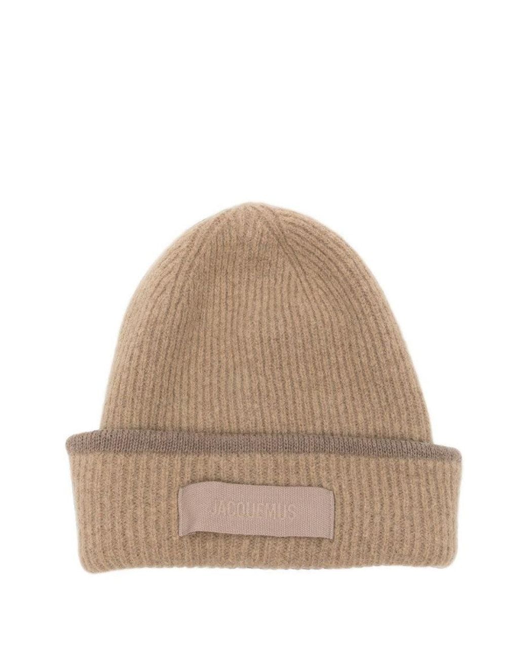 Jacquemus Natural Knitted Beanie Cap