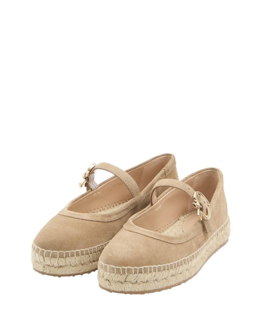 Gianvito Rossi Natural Elda Ballet Flats