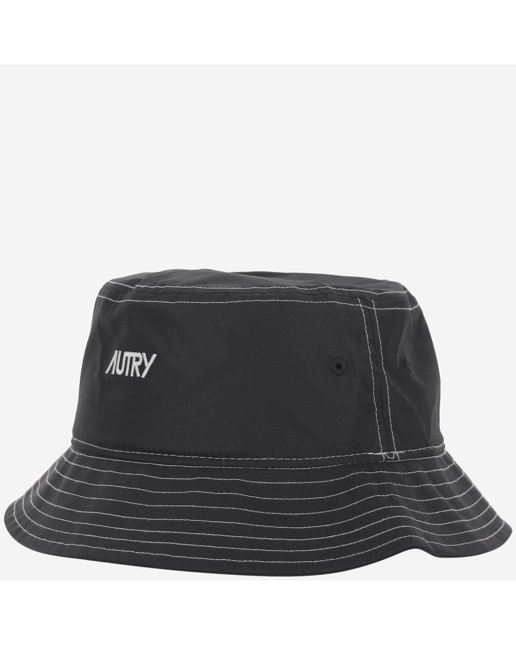 Autry Black Logo Bucket Hat for men