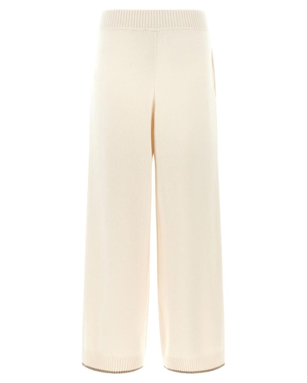 Brunello Cucinelli Natural Relaxed Elasticated Pants