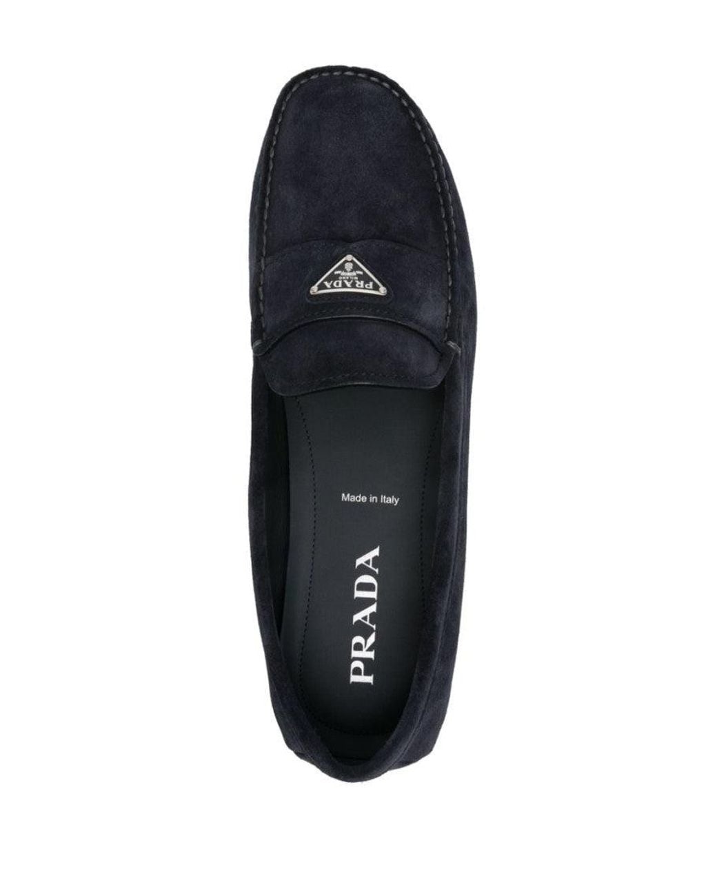 Prada Blue Logo Loafers for men
