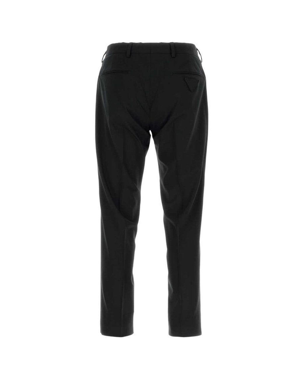 Prada Black Stretch Wool Pant for men