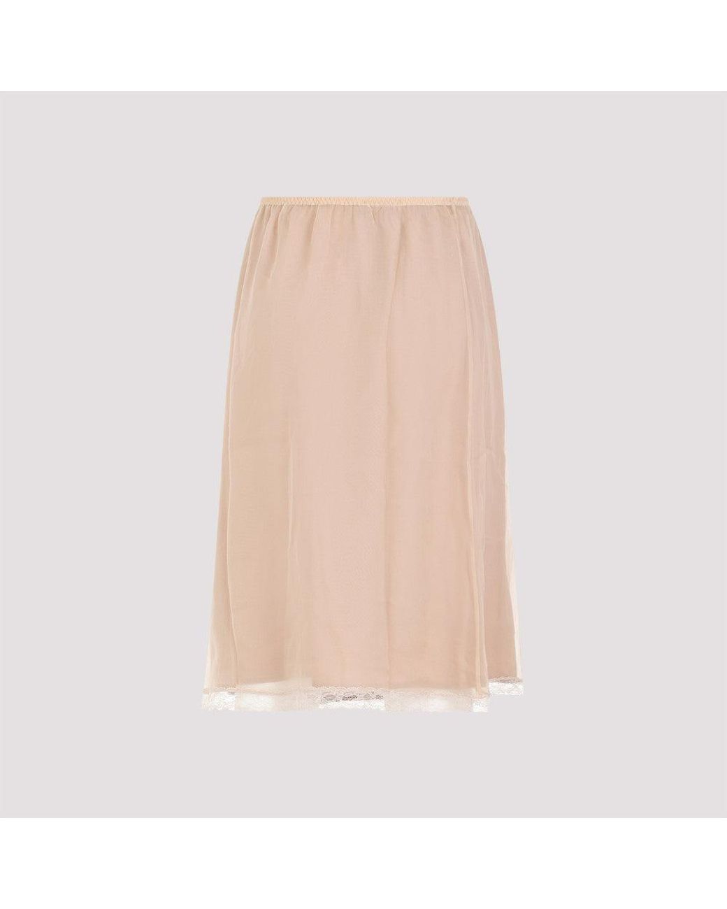 Gucci Pink Silk Skirt