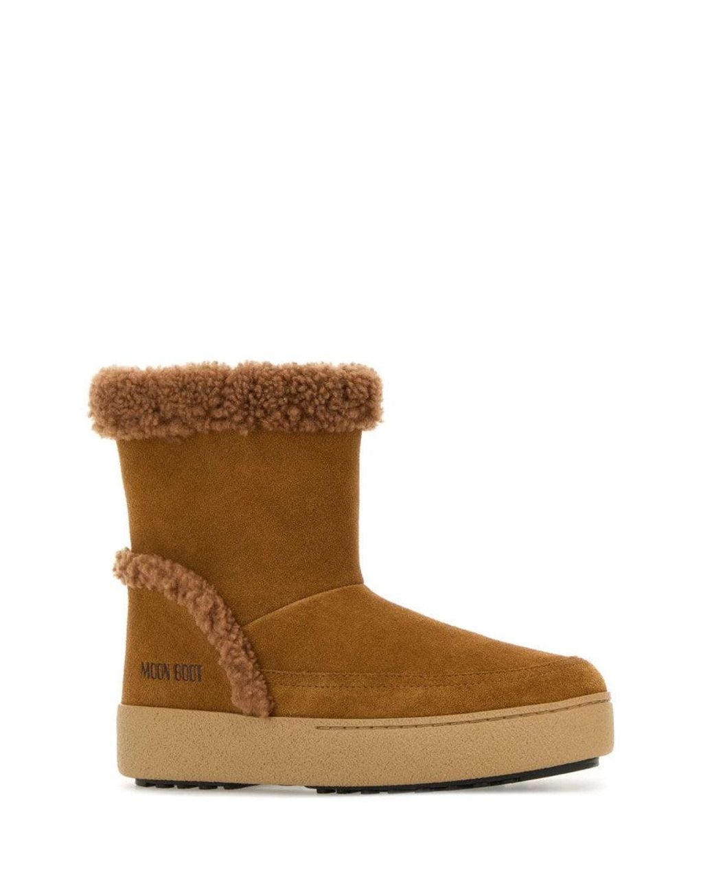 Moon Boot Brown Caramel Suede Ankle Boots