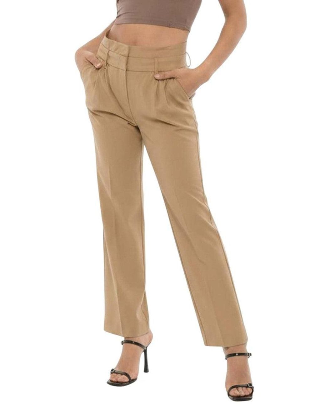 THE GARMENT Natural Straight Pleated Pant