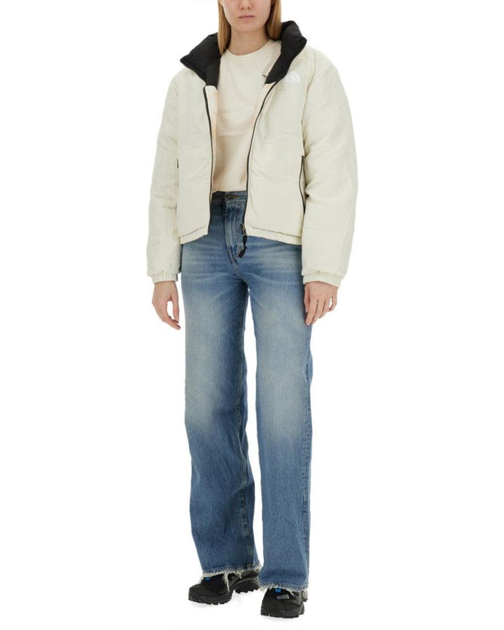 The North Face Blue Cropped Down Jacket