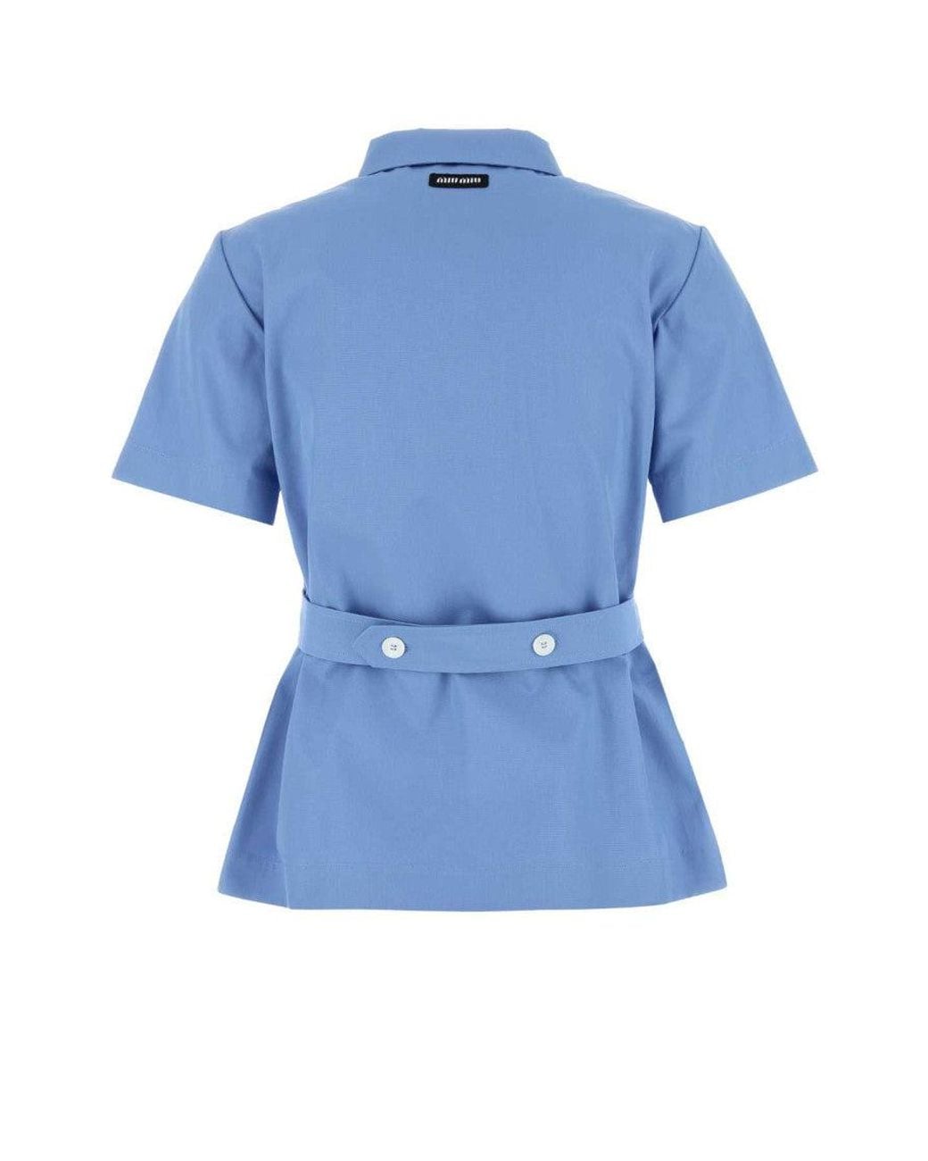 Miu Miu Blue Light Regular Solid Shirt