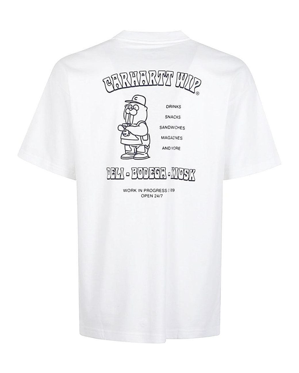 Carhartt White Crewneck Logo T-Shirt for men