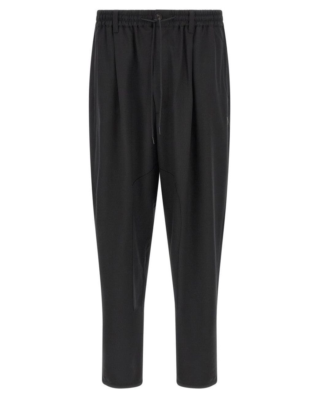 Y-3 Black Relaxed Drawstring Pants for men