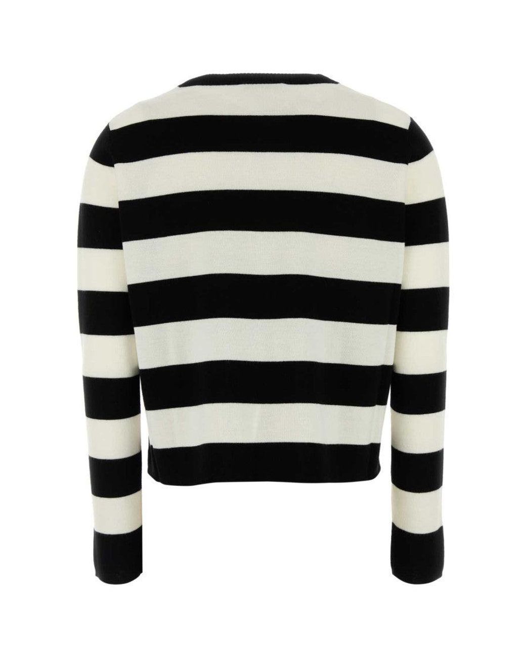 Max Mara Black Embroidered Wool Viterbo Sweater