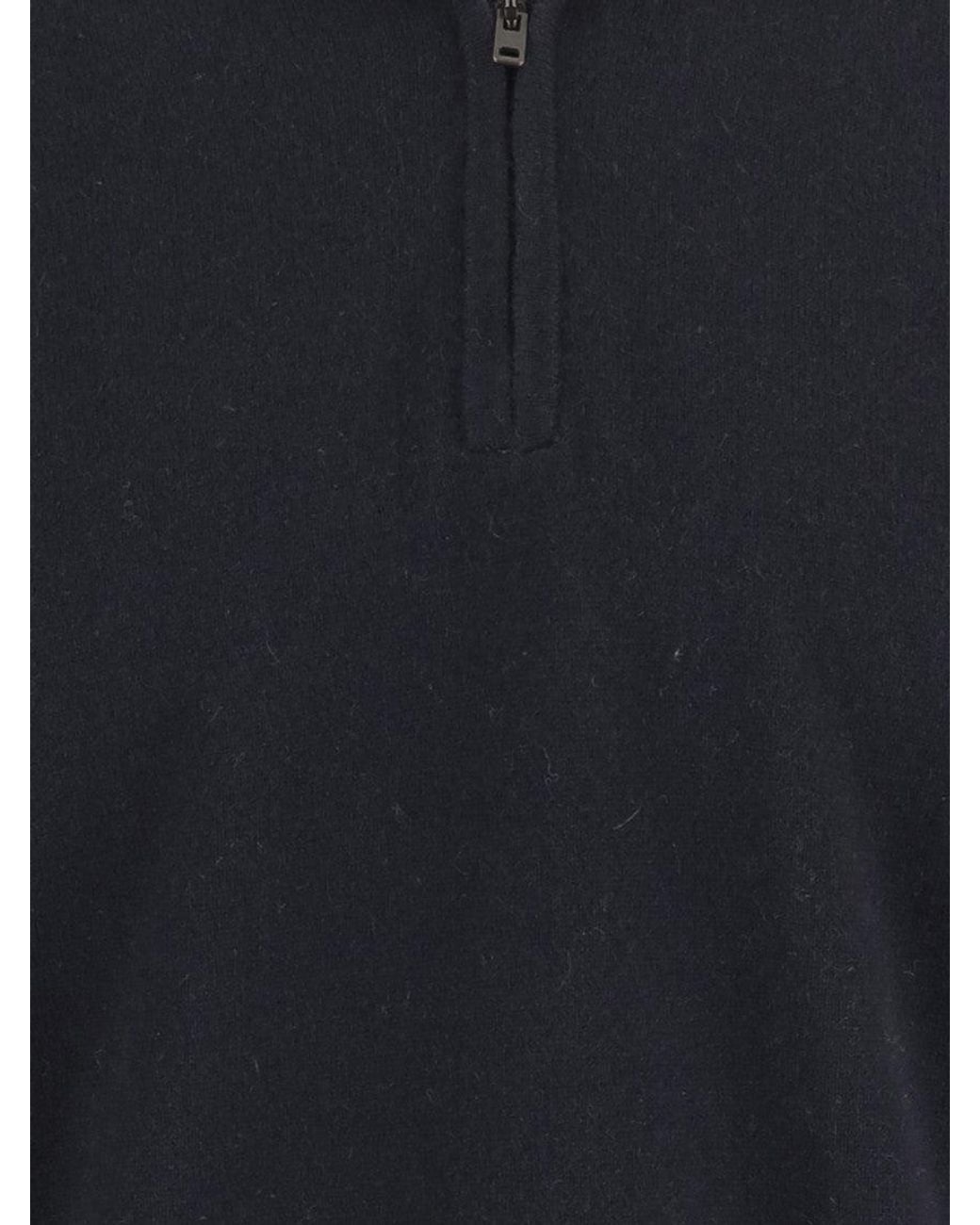 Vince Blue Half Zip Sweater for men