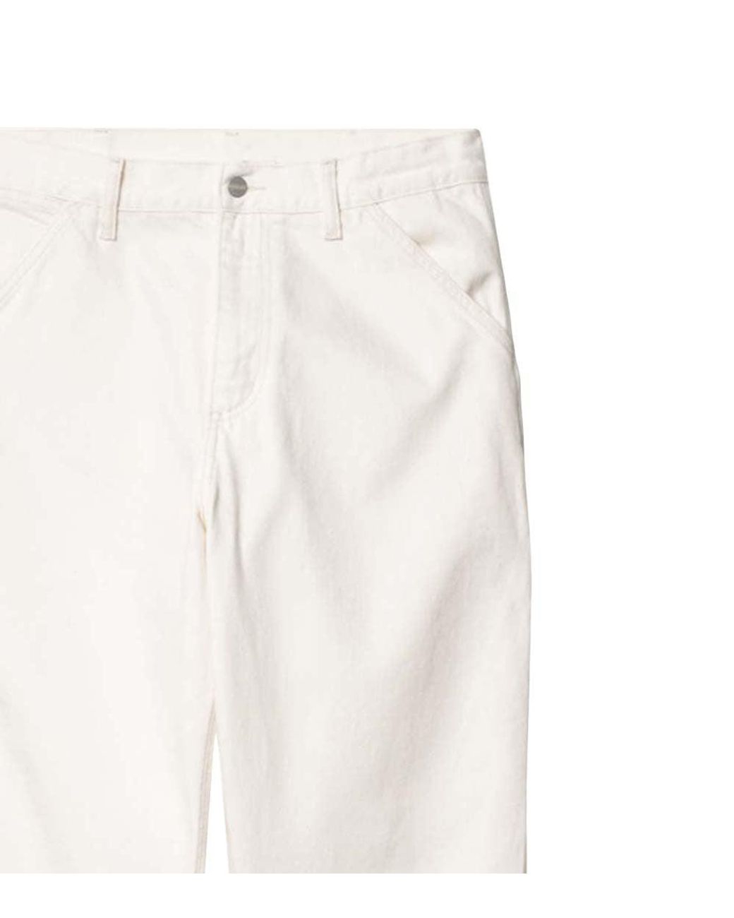 Carhartt White Off Mid Rise Jeans for men