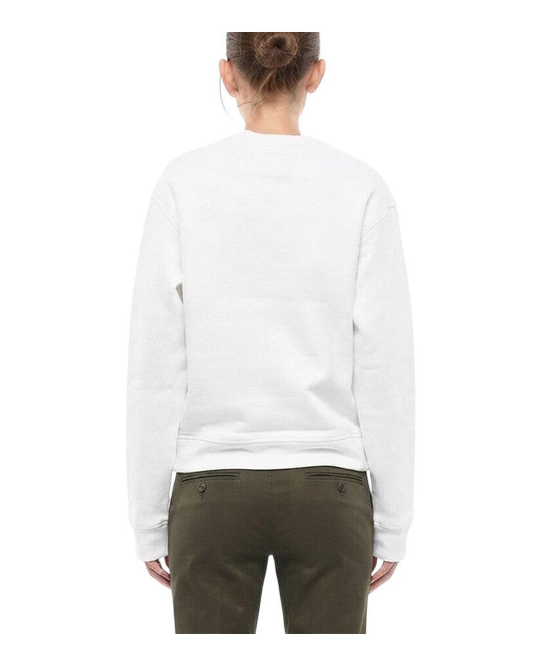DSquared² White Logo Crew Neck Sweatshirt