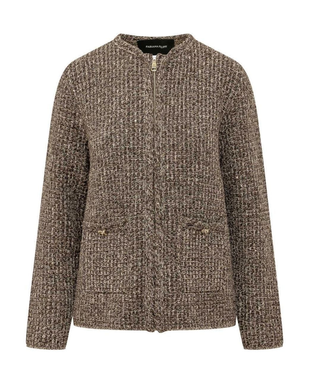 Fabiana Filippi Brown Textured Jacket