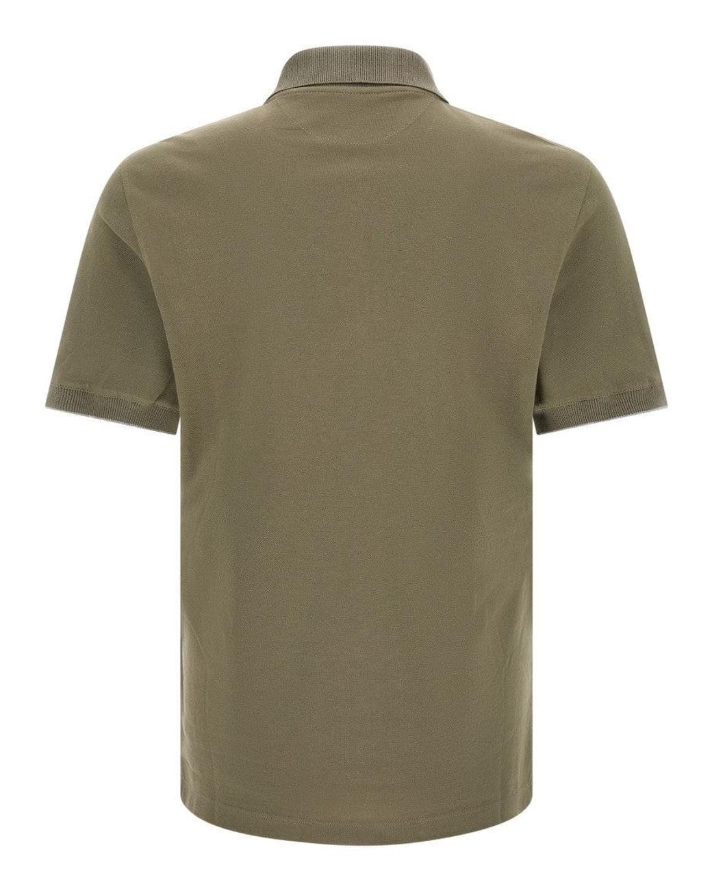 Brunello Cucinelli Green Shirt Collar Polo for men