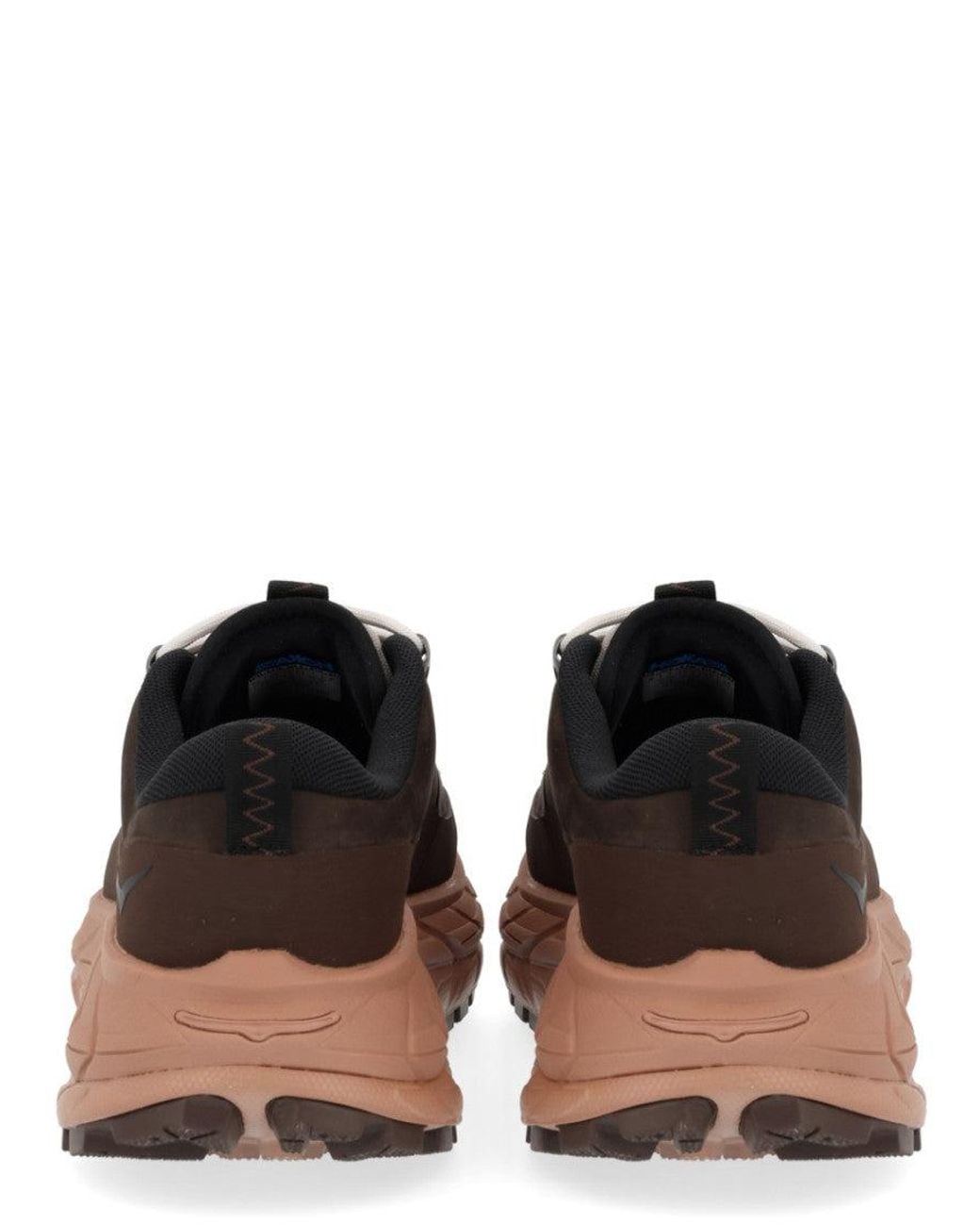 Hoka One One Brown Solid Lace Up Sneakers for men