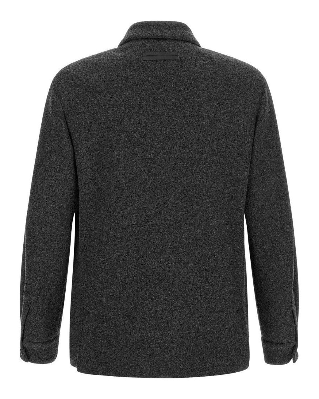 Zegna Black Jersey Overshirt for men