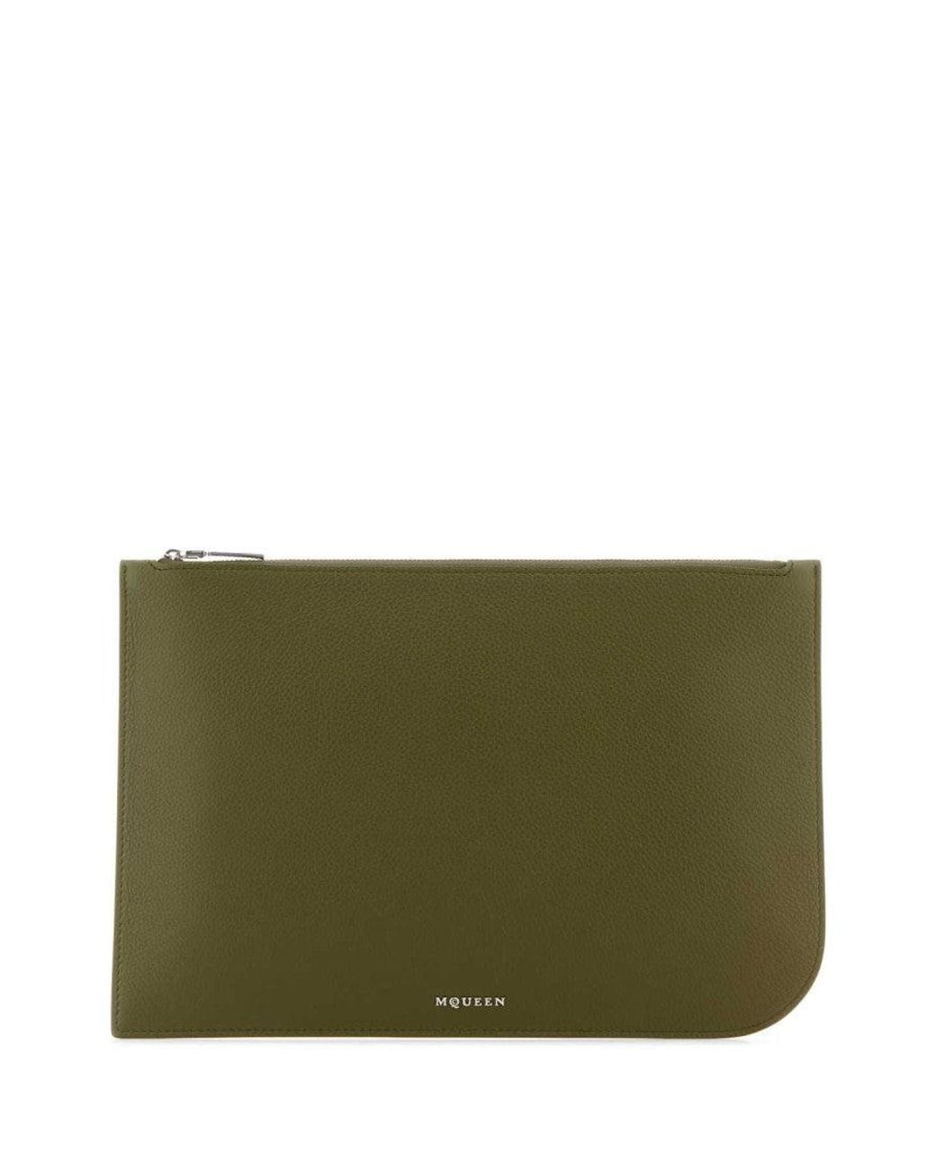 McQueen Green Large Sling Pouch for men