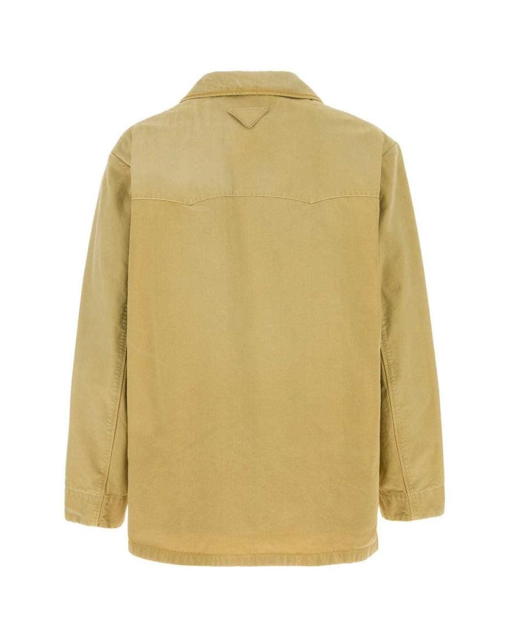 Prada Yellow Shirt Collar Jacket for men
