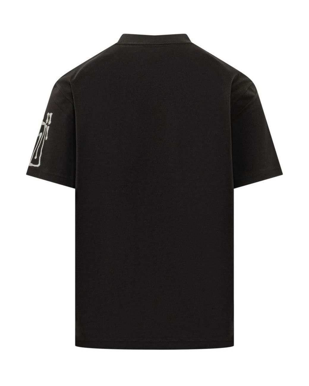 Y-3 Black Graphic Crew Neck T-Shirt for men