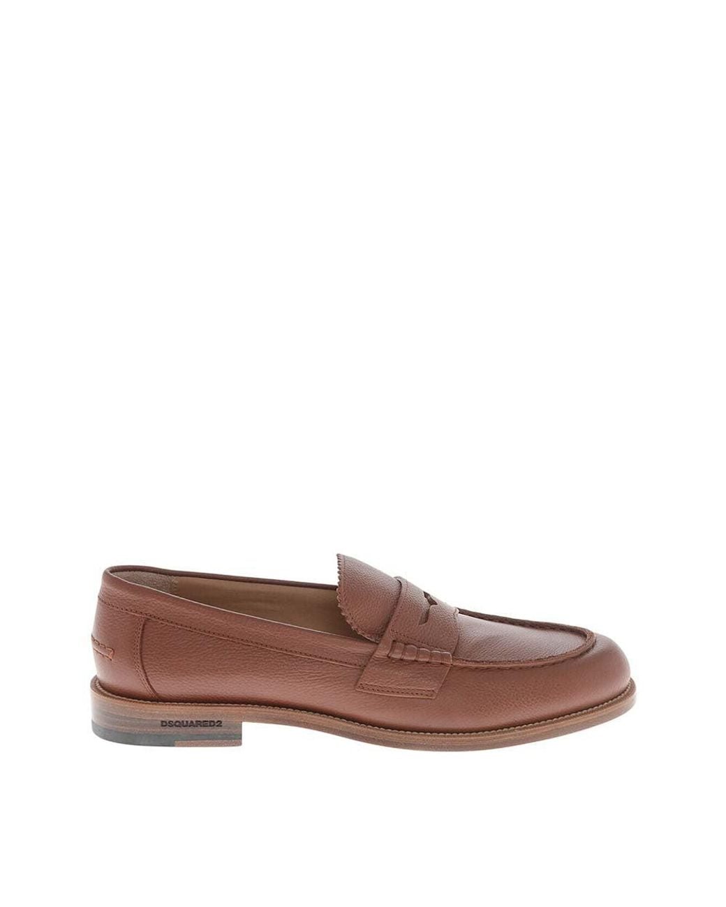 DSquared² Brown Textured Loafers for men