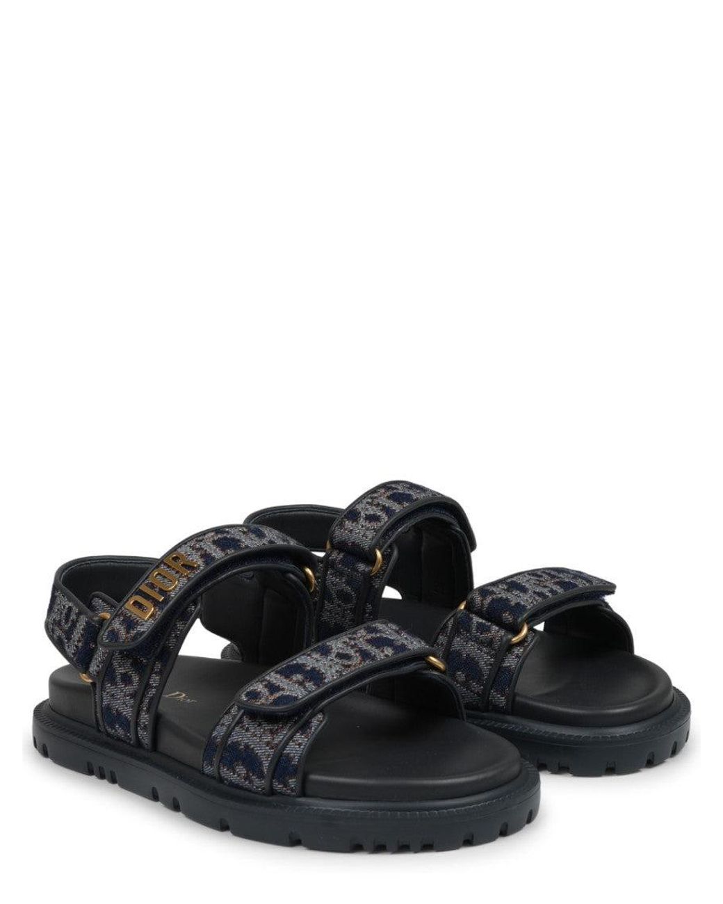 Dior Black Logo Signature Sandals